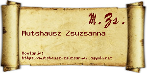 Mutshausz Zsuzsanna névjegykártya